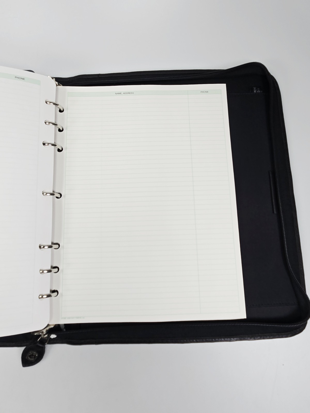 Vintage Daytimer Zip Around Organizer Planner Genuine Leather 11×13 Calender