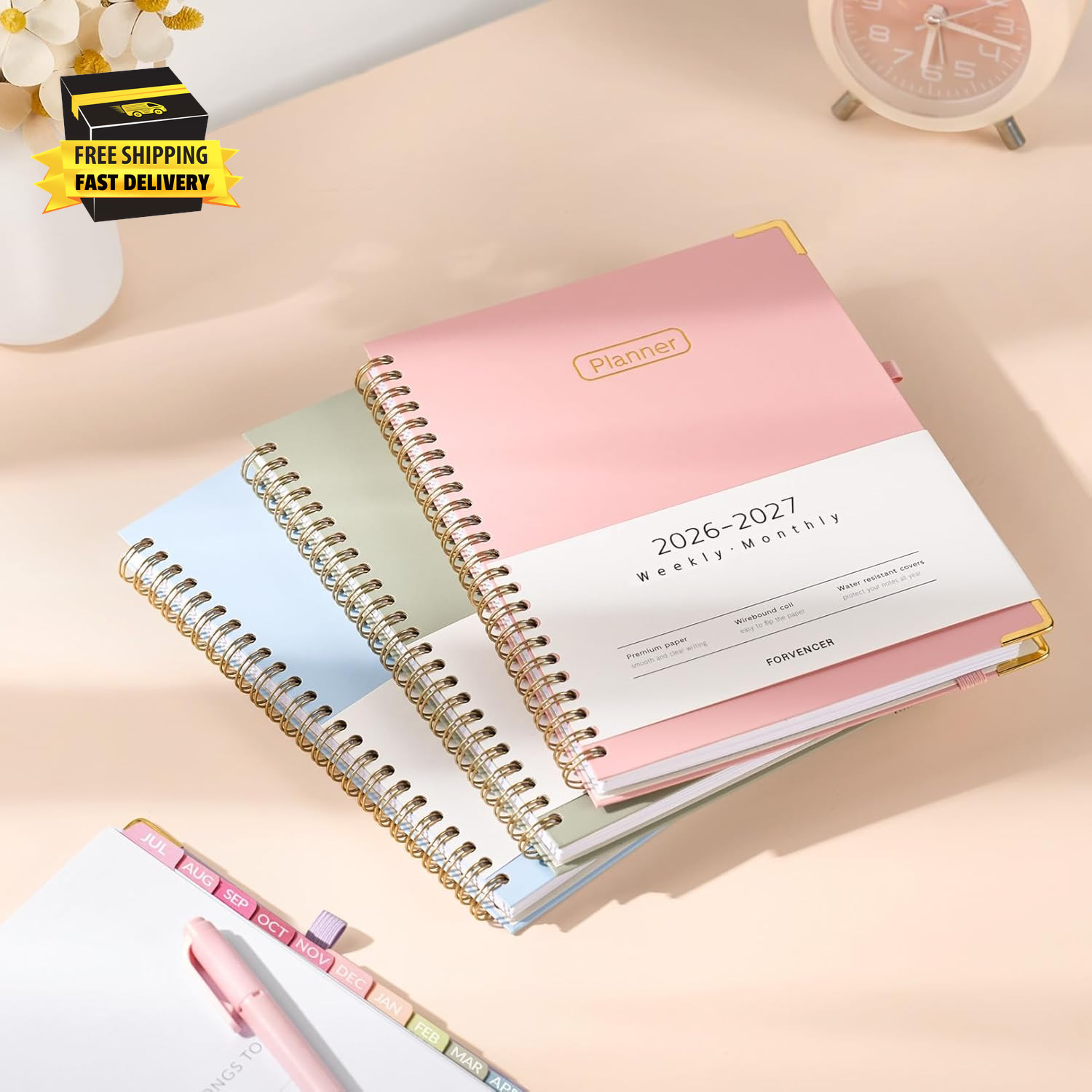 Academic Planner 2026-2027, Hardcover Calendar Planner Weekly & Monthly, July 20