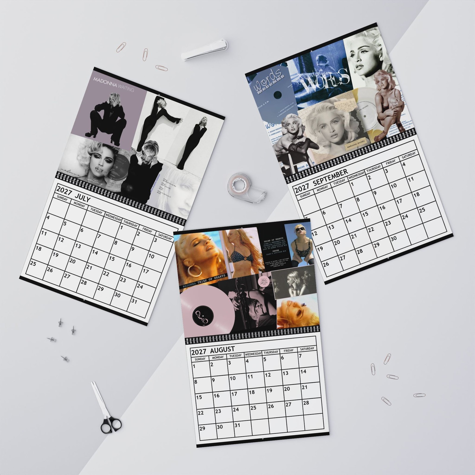 Madonna Erotica 2027 Wall Calendar – Home Decor, Music Fan Gifts, Monthly