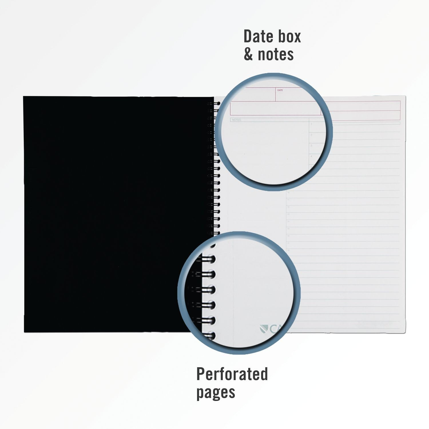 Business Notebook, Action Planner, Legal Ruled Paper, 8-1/2″ X 11″, 80 Sheets, F