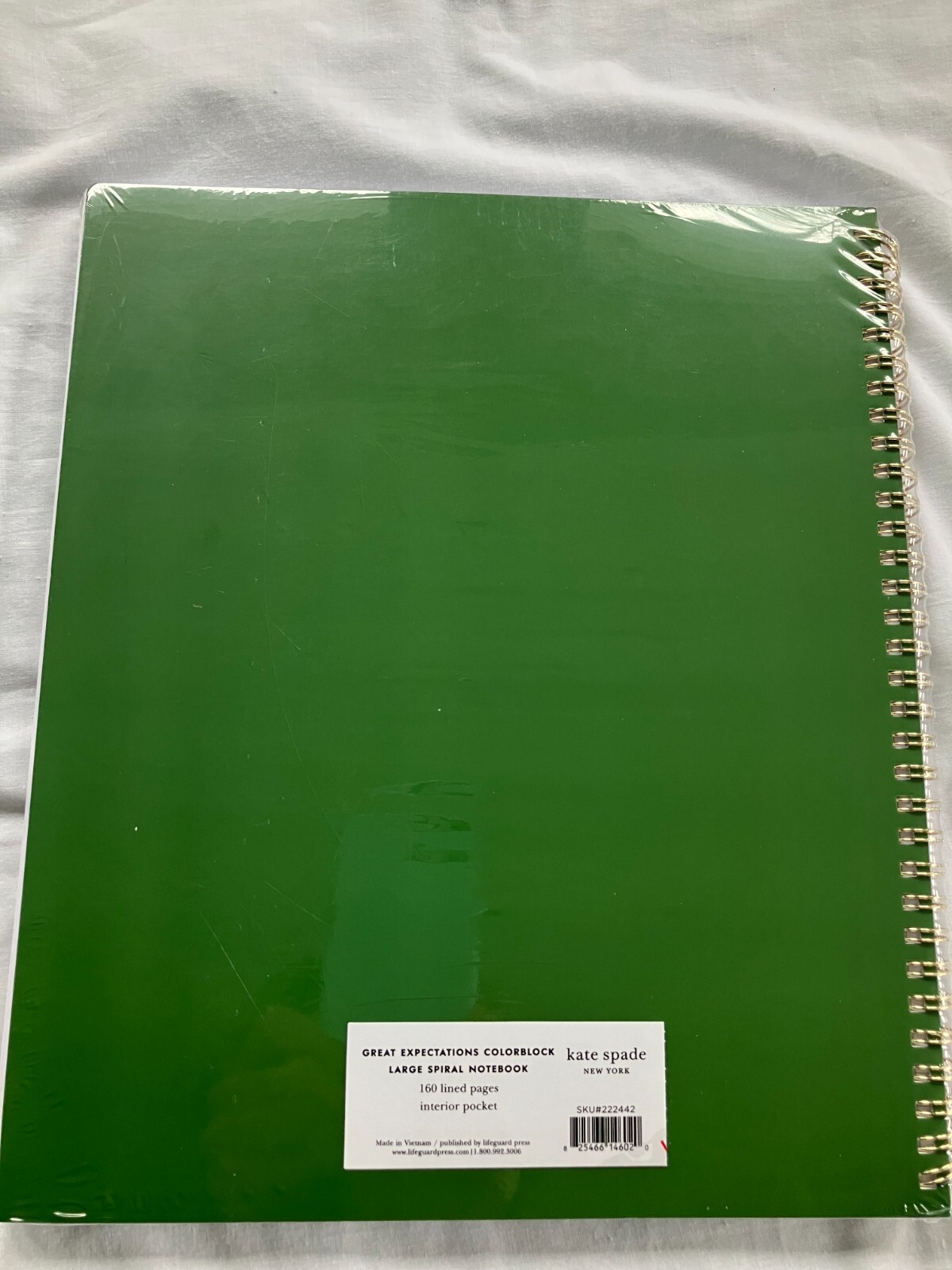Kate Spade New York Large Pink Spiral Notebook Great Expectations FS NEW