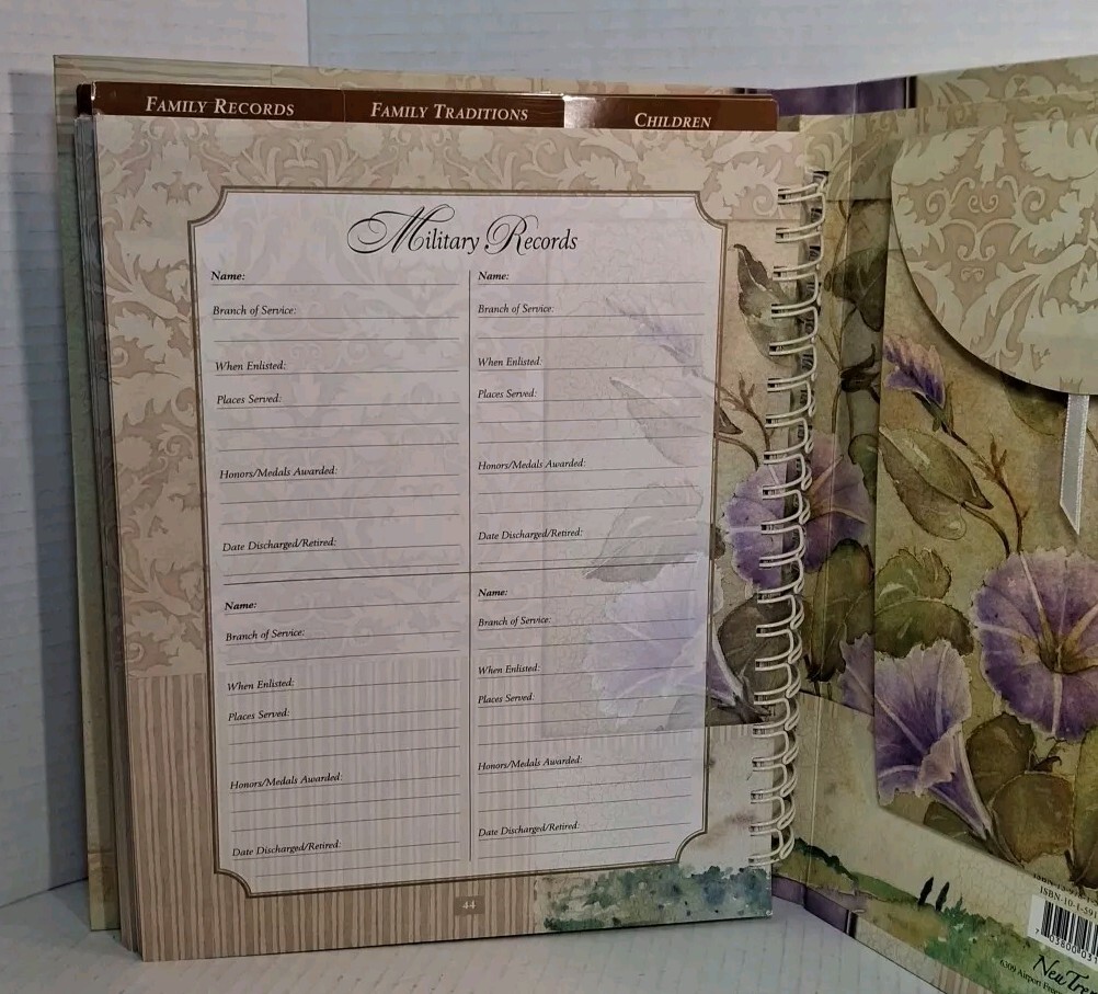 Mothers Memories Journal Keepsake Binder Pockets Acid Free Hummingbird Flowers
