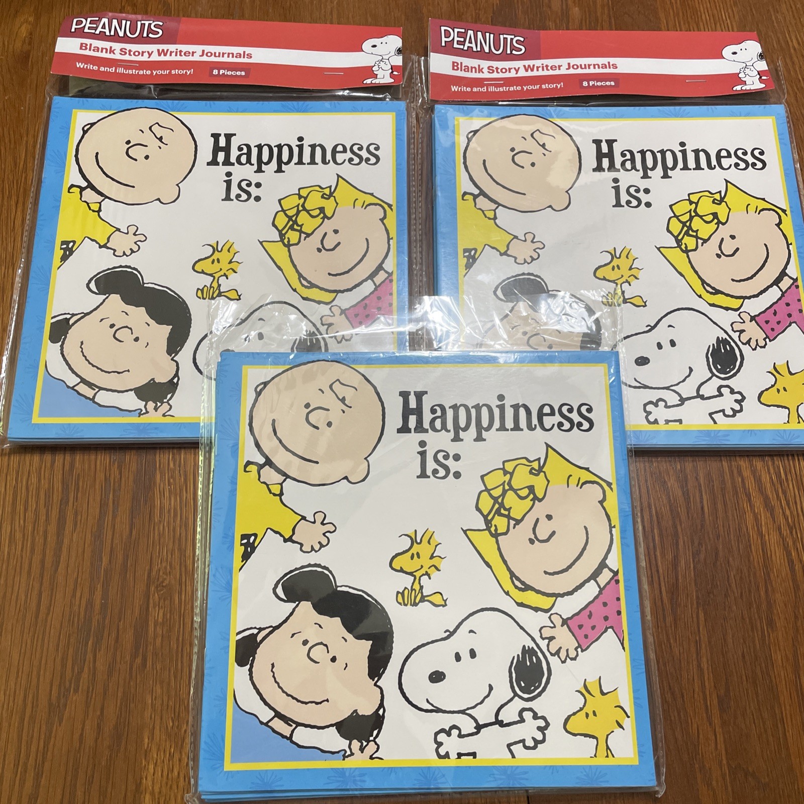 6 Pack Lot Of 8 Blank Books – Peanuts & Black – 8 Sheets/book – New!