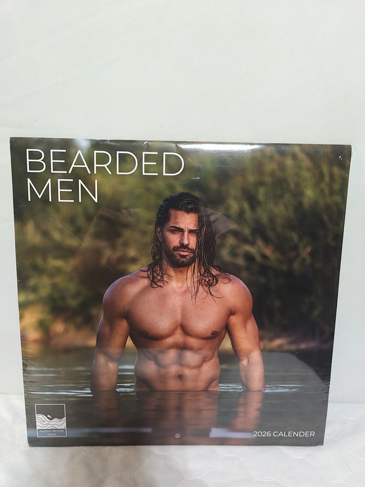 Bearded Men Wall Calendar 2026 | 12″ x 24″ Open | Hot Guy