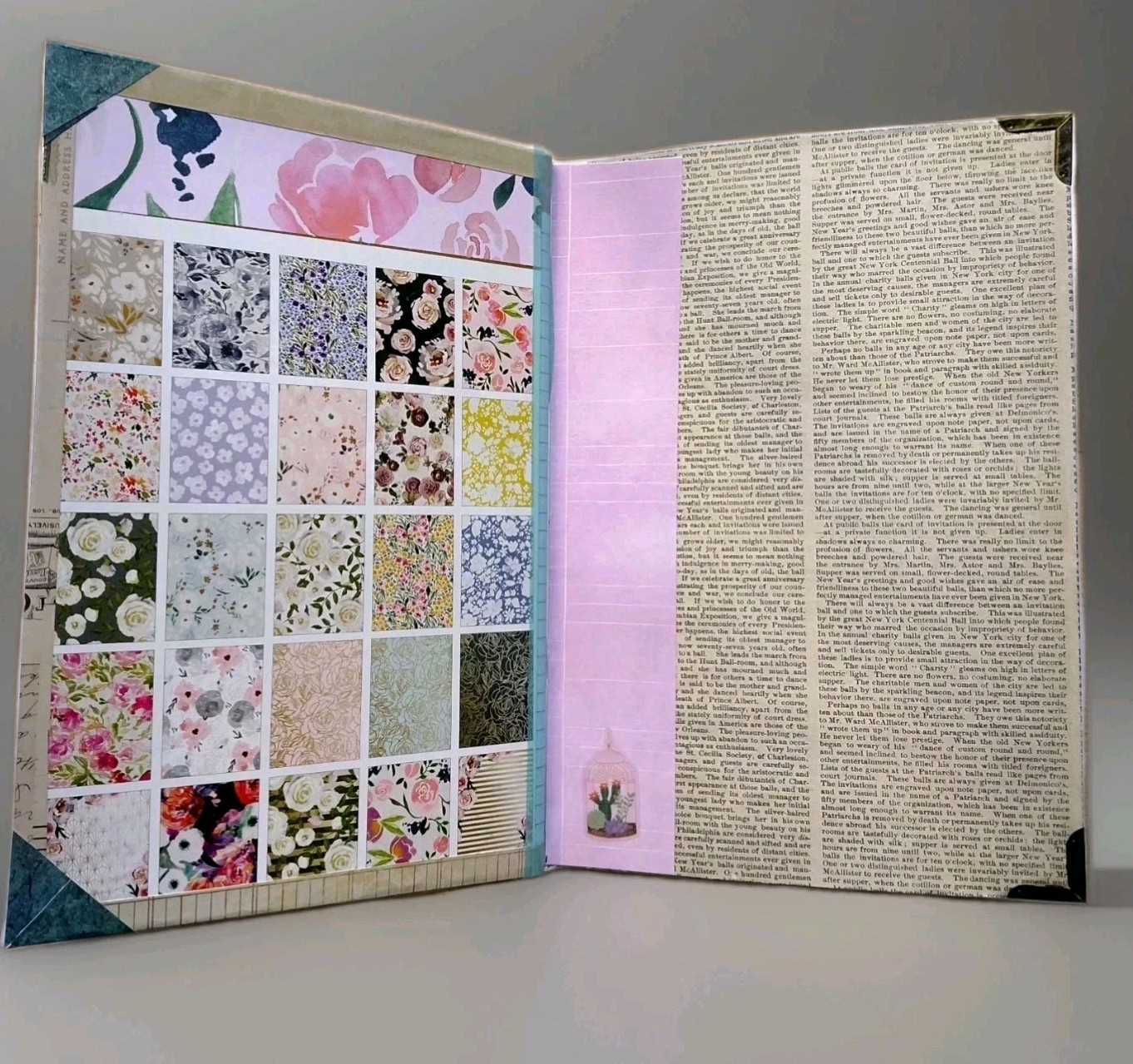 Vintage Theme Naked Journal 32 pages for Memories, Travel Log or Mementos (qs)