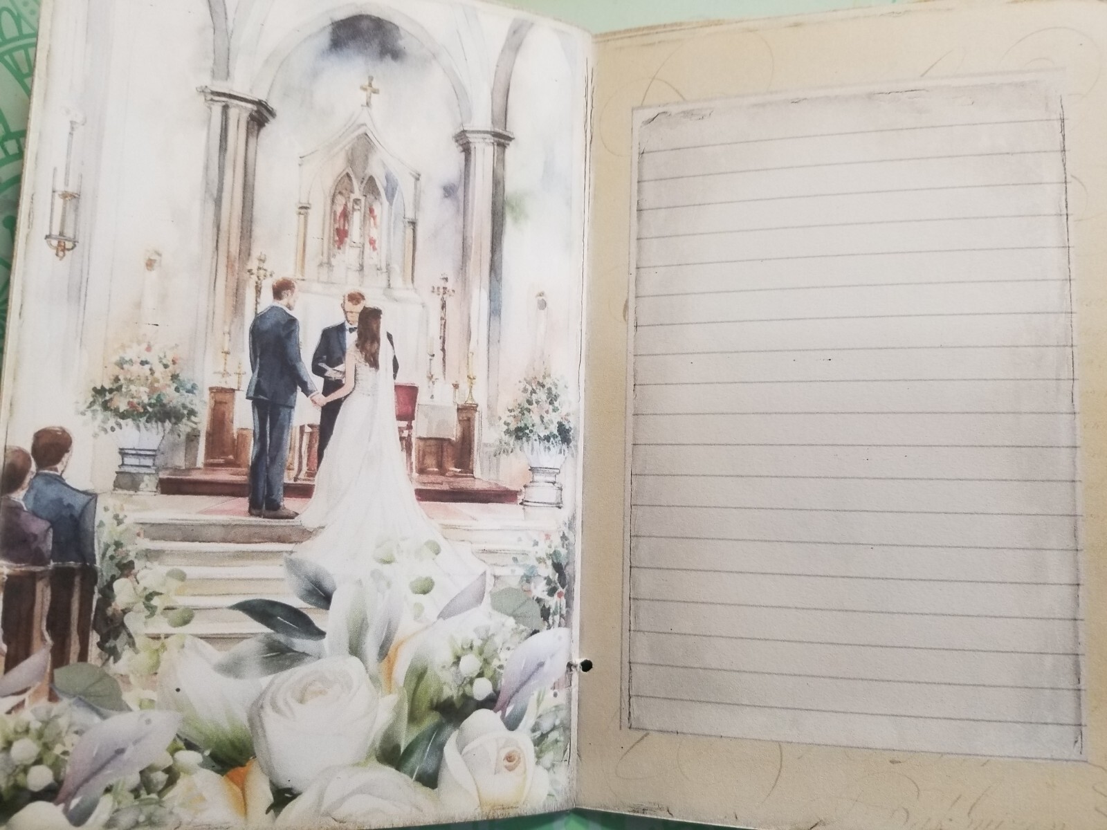Junk Journal Blank Booklet “I DO” HANDMADE Wedding Cards, Pockets,