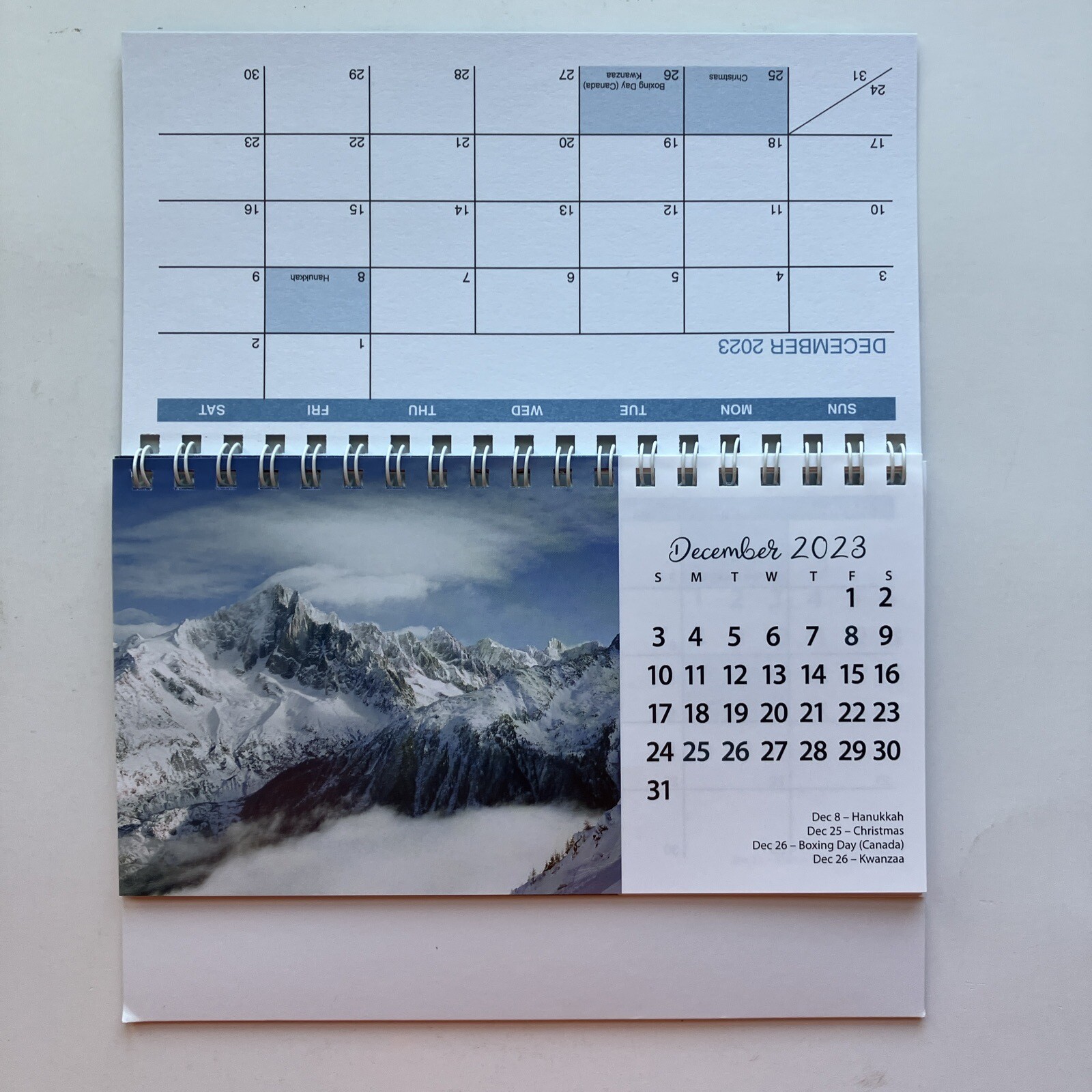 Nature Seasons Greetings 13 Month Planner 2024 Standing Easel Desk Calendar
