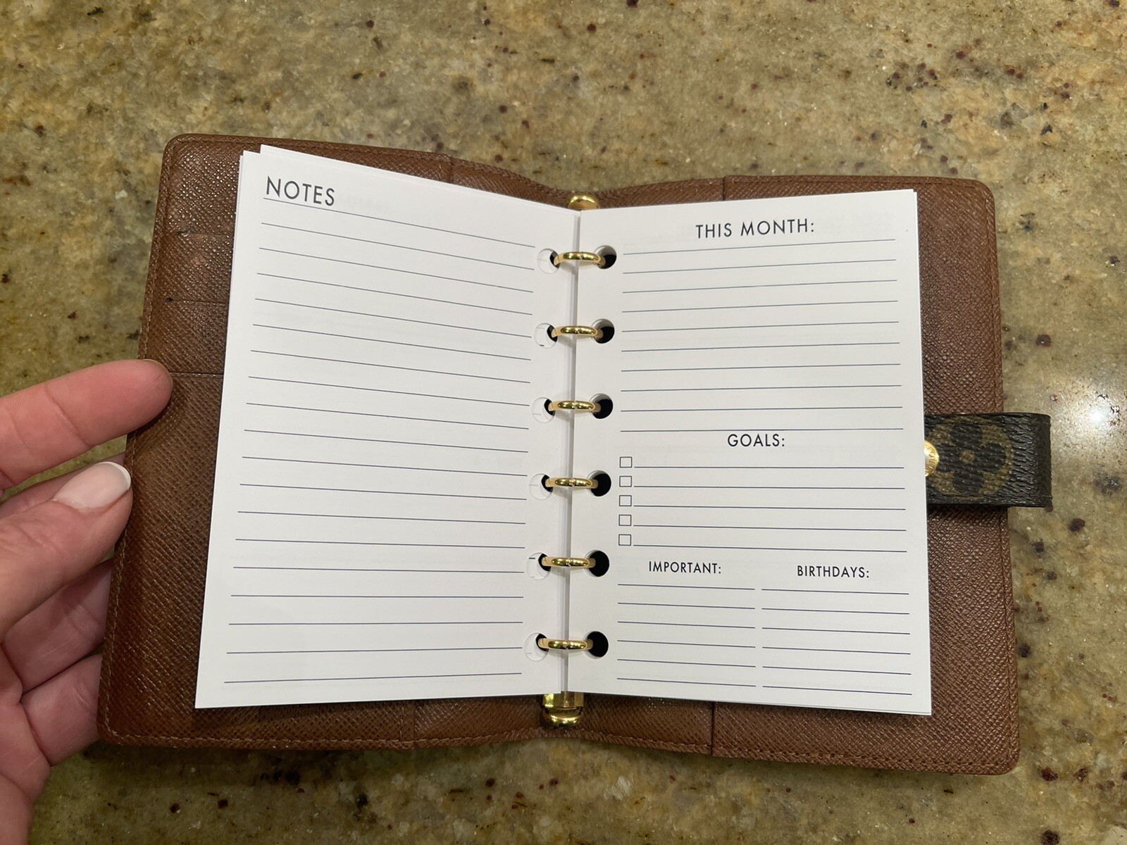 2024 Calendar FITS Louis Vuitton PM Small Agenda: Weekly Organizer+Filler Pages+