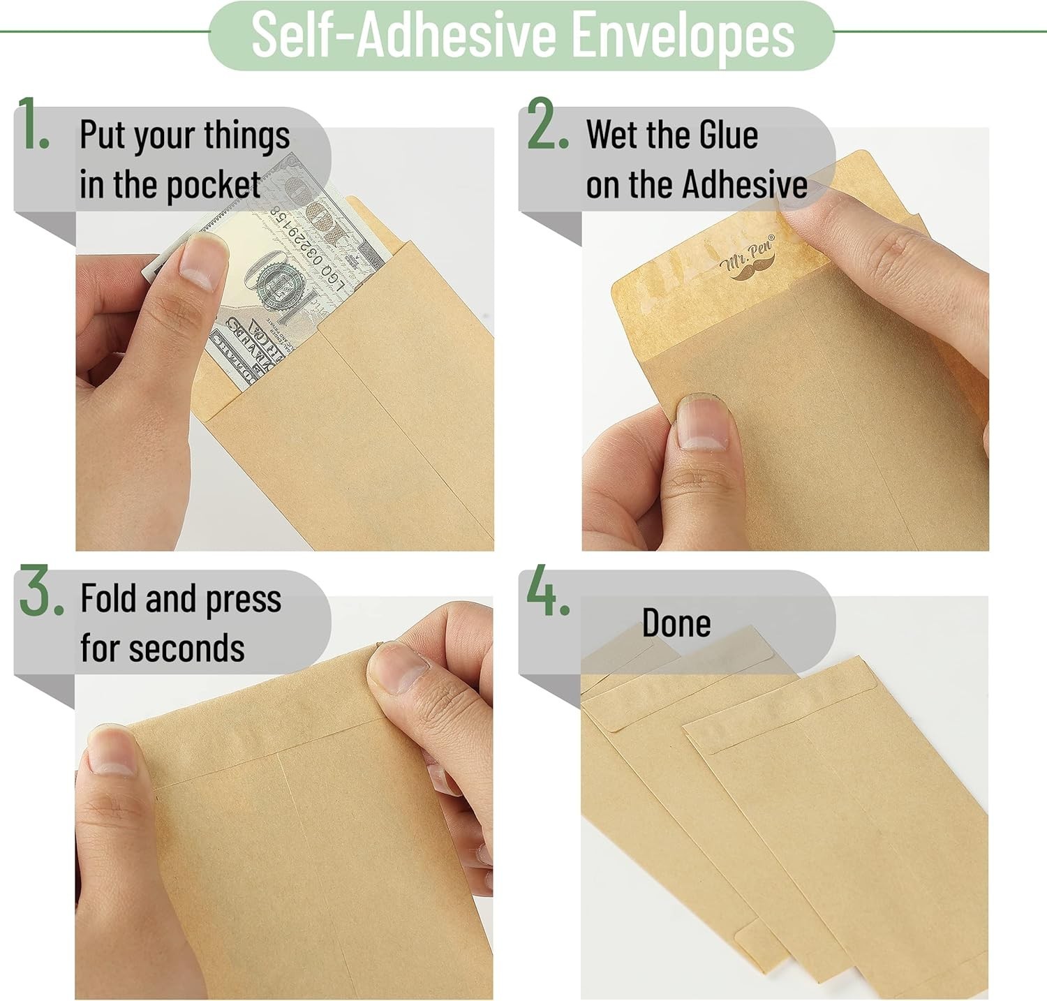 Money Envelopes, 100 Pack, 6.5″ x 3.5″, Cash Saving Challenge, Small Envelope…