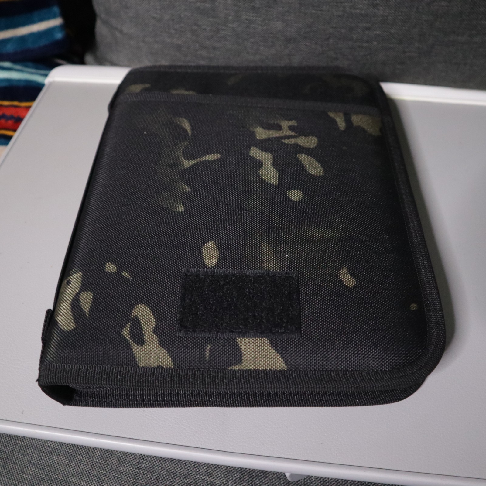 All-In-One Tactical Notebook Padfolio Detachable A5 6-Ring Binder Black Camo