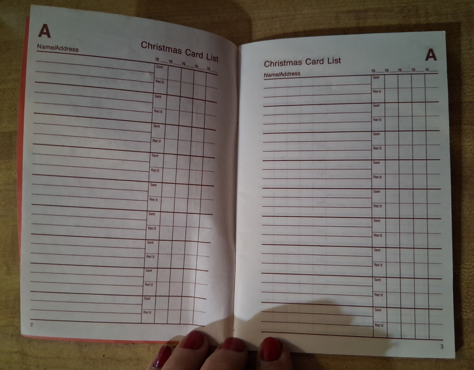 1991 Christmas Planner VTG Address Book Xmas Card Gift Calendar Recipe NOS 5×4″