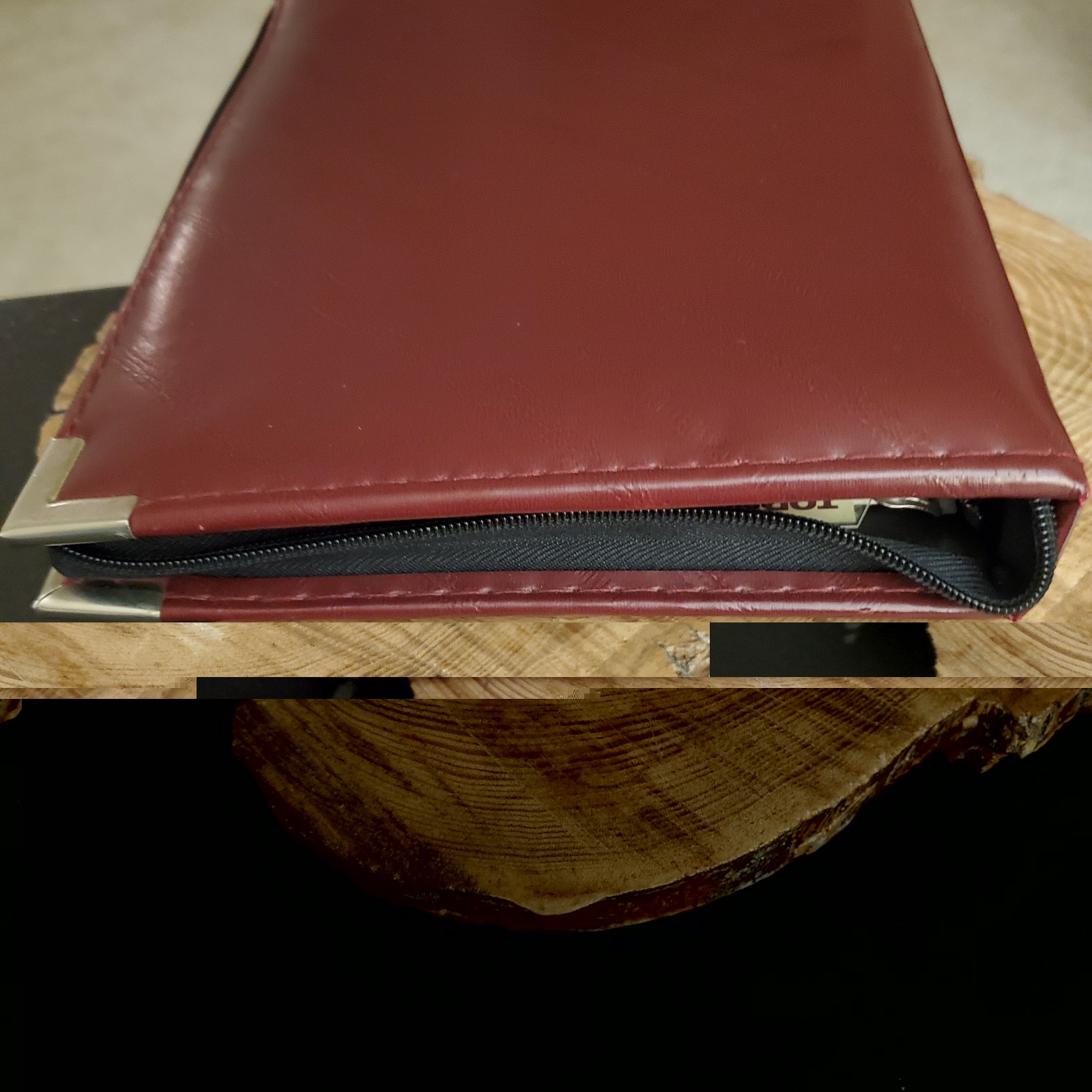3-Ring Day Planner Organizer Unbranded Date Mate Leatherette Burgundy Vintage