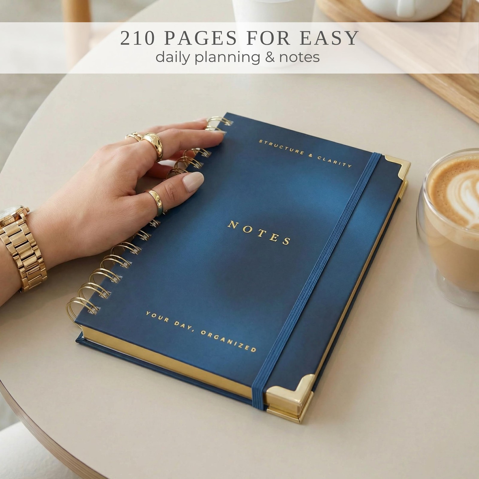 Aesthetic Daily Planner And Notebook With Hourly Schedule Beautiful Spiral T…