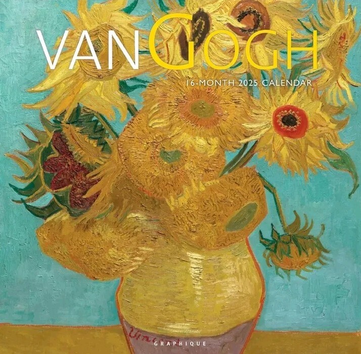 2025 Graphique Fine Arts Monthly Mini Calendar, 7″ x 7″, Van Gogh, January 2025