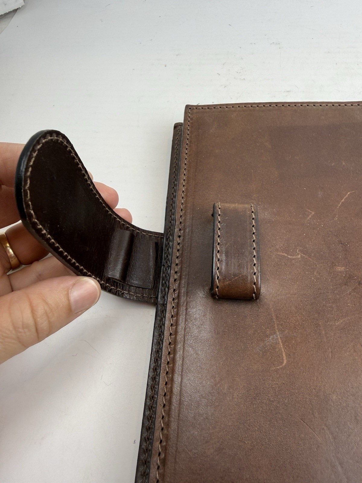 Borlino Italy Brown Leather Journal Leather 8.5x6in