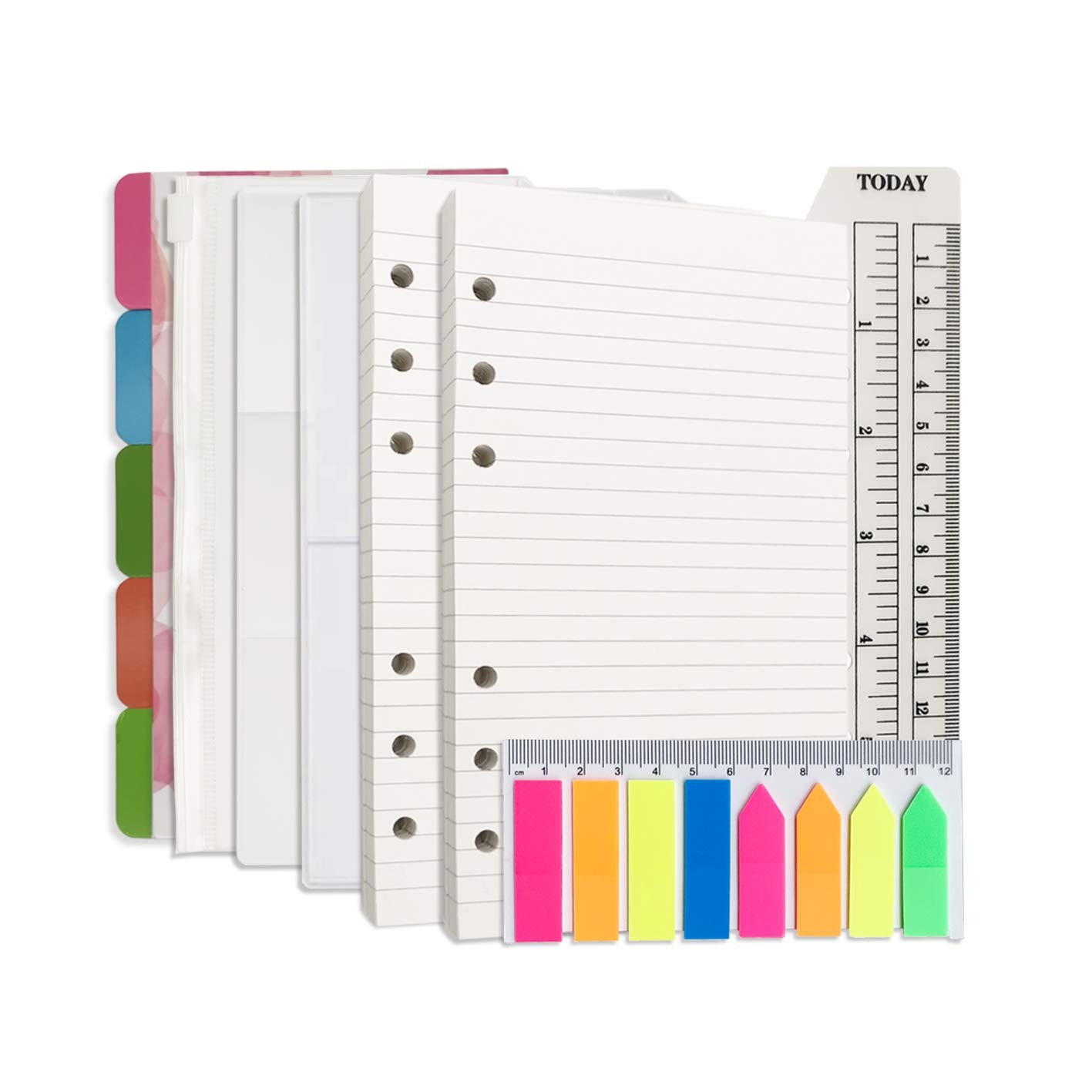 A6 Refill Paper, 100 Sheets Lined Paper, 6 Hole Punched – 5 Binder Dividers, …