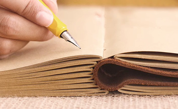 B6 Writing notes Notebook sketchbook Diary Notepad handmade leather green Q305