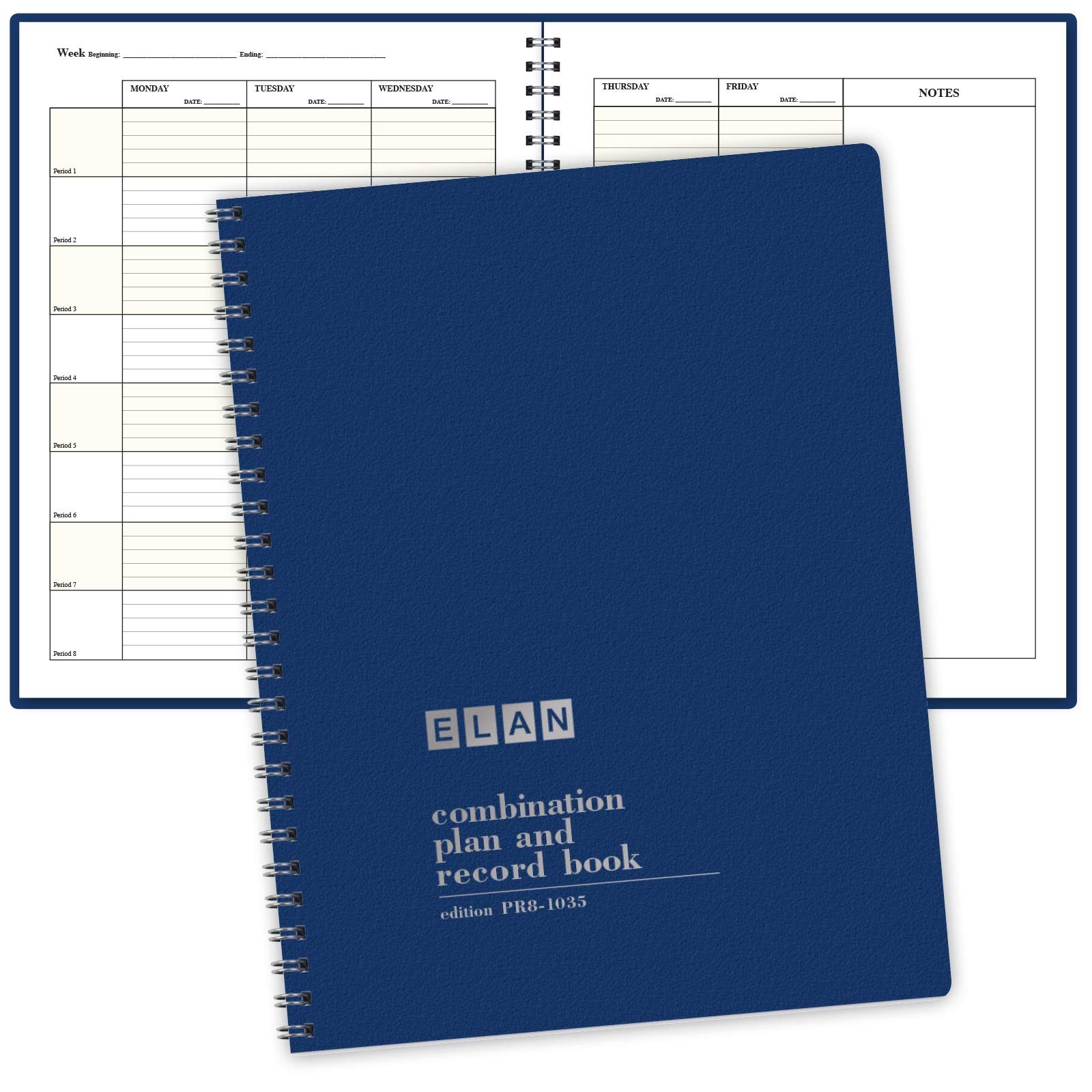 Elan Publishing Company Combination Plan and Record Book – 8 8.5″ x 11″, Blue