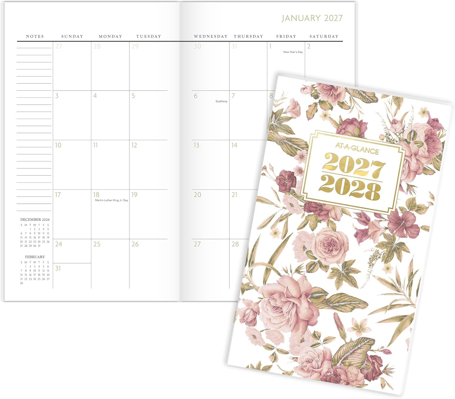 2027-2028 Planner, 2 Year Monthly Planner, 3.5″ x 6″, Pocket Size, Badge,