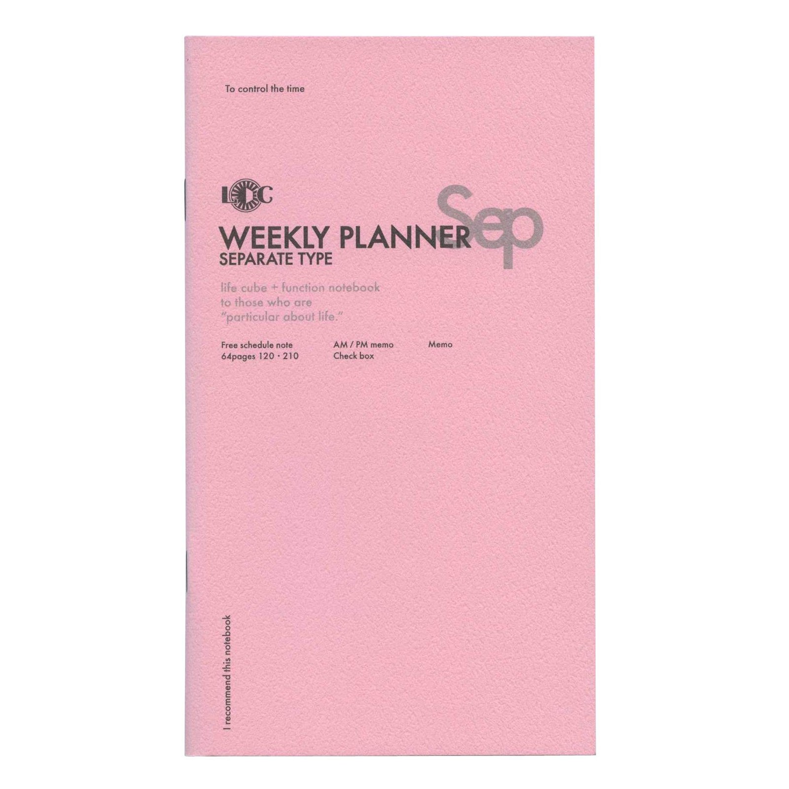A5 Slim Function Notebook Weekly Planner Weekly Holizontal Left Type LDNT
