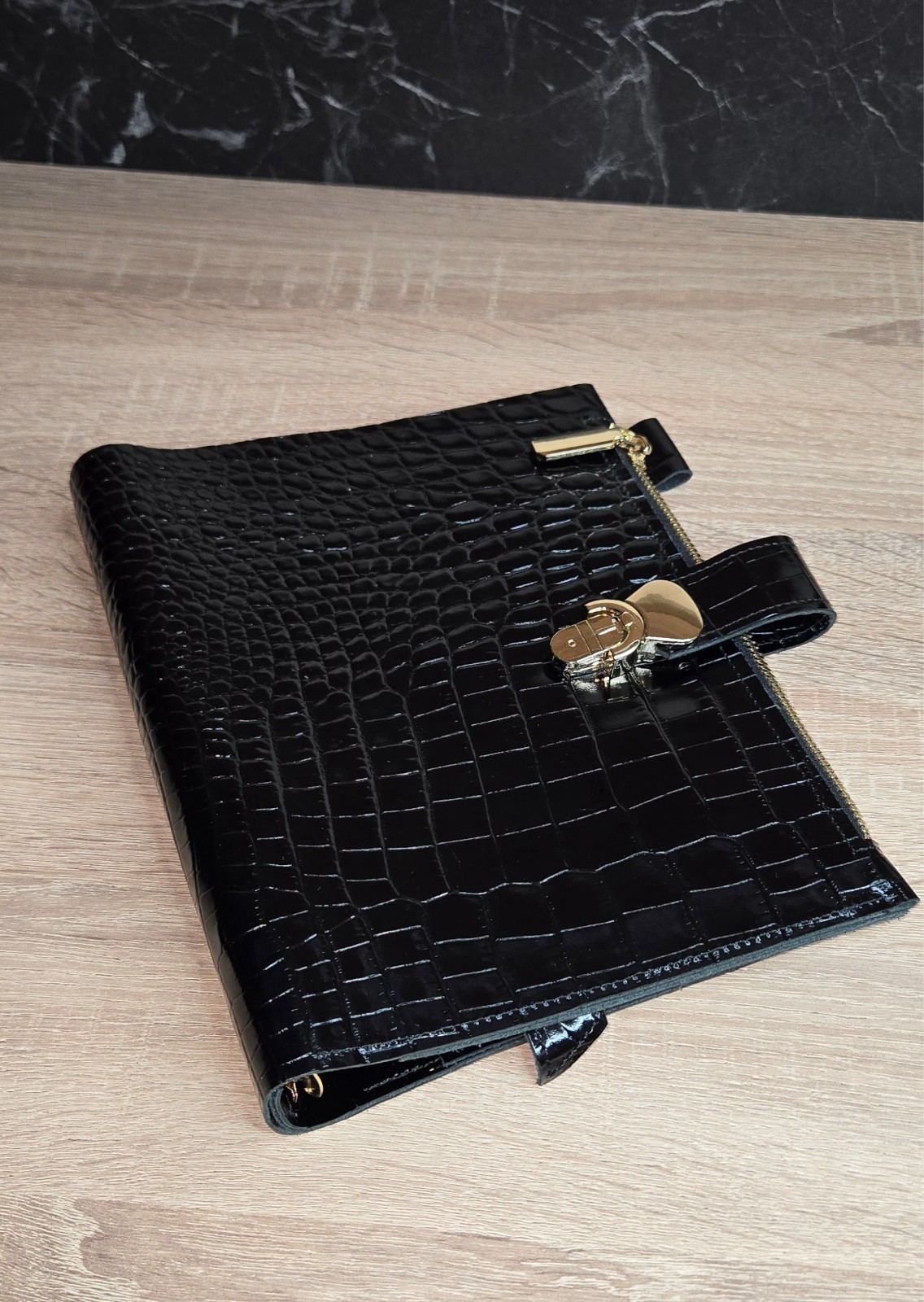 Black and gold Leather Cover planner A5 – Oops Shop just cover