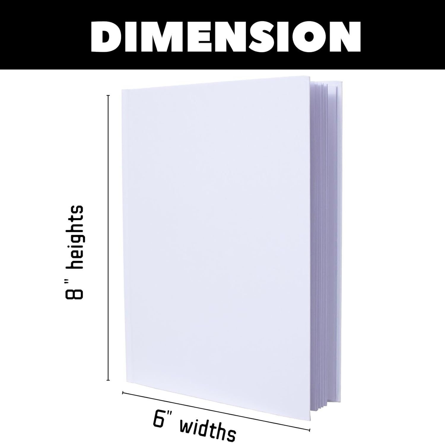 6 Pack Hardcover Blank Book,6×8 Inch Unlined Sketchbook Journal – 18 Sheets/36 P