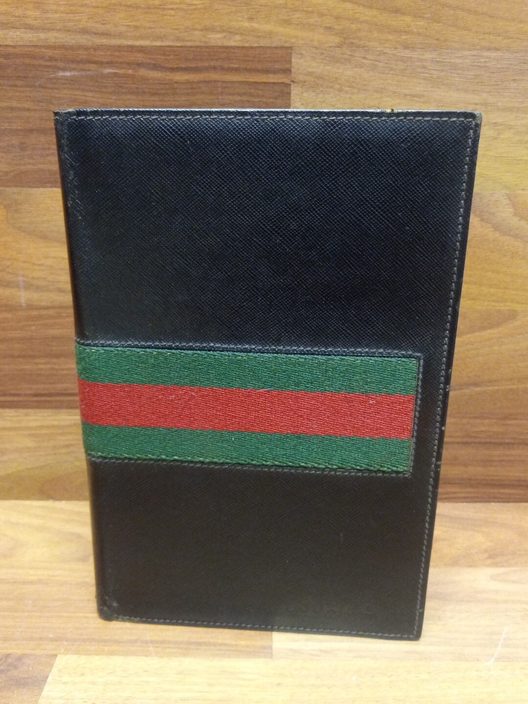 Authentic Vintage GUCCI Black Leather Notebook Address Book PLEASE READ DESCRIPT