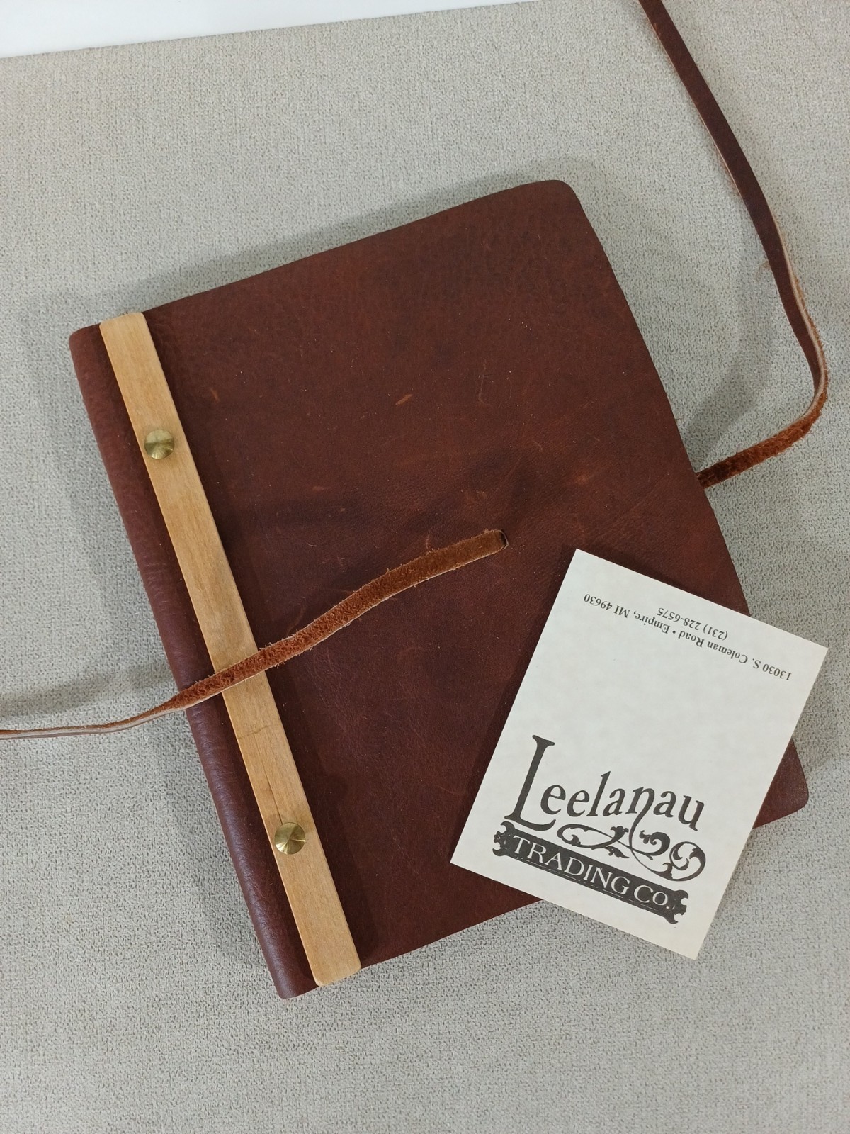 Ted Gilmer Empire MI Brown Suede Leather Journal & Picture Album Handmade