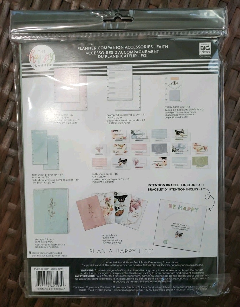 The Happy Planner Faith Planner Companion Classic Accessories 132 Pieces