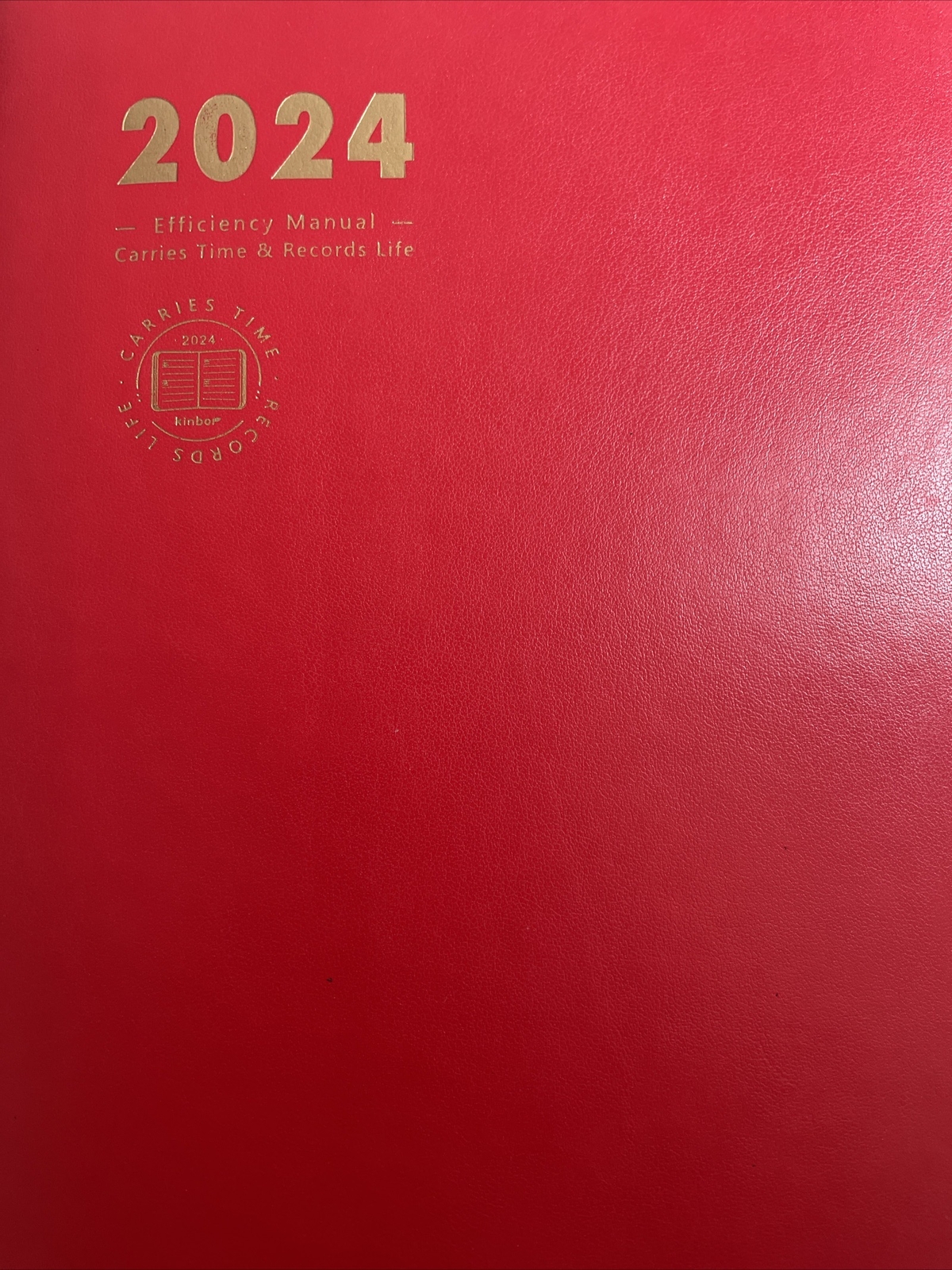 Kinbor Planner 2024 Red A5 2 Days Per Page Chinese hononichi Dupe