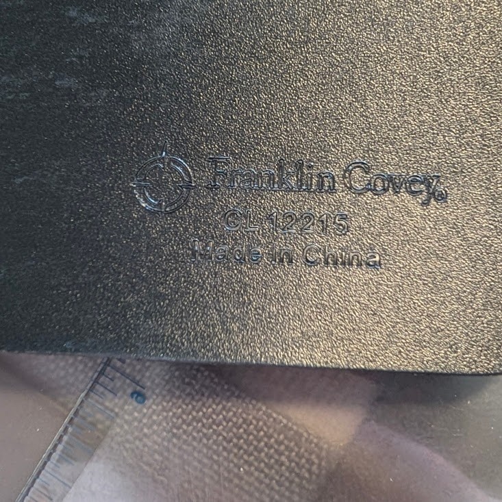 Franklin Covey Zip Planner 7 Ring – Full Grain Leather Dark Brown 8×10 Binder