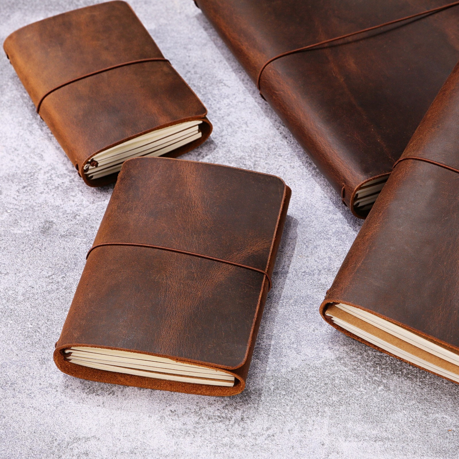 Leather Journal Cover,Custom Engraved Planner A6 A5 B5, Employee Coworker Gift