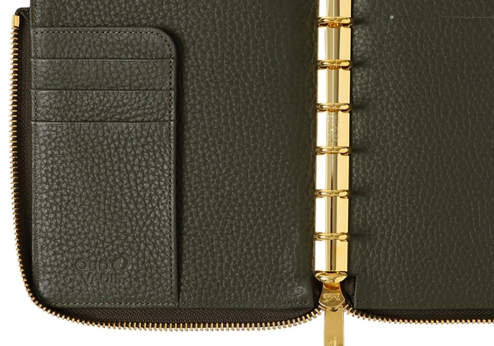 Quo Vadis Genuine Leather System Planner Cover [Mini 6 Size/L Zip Cover] Timer14