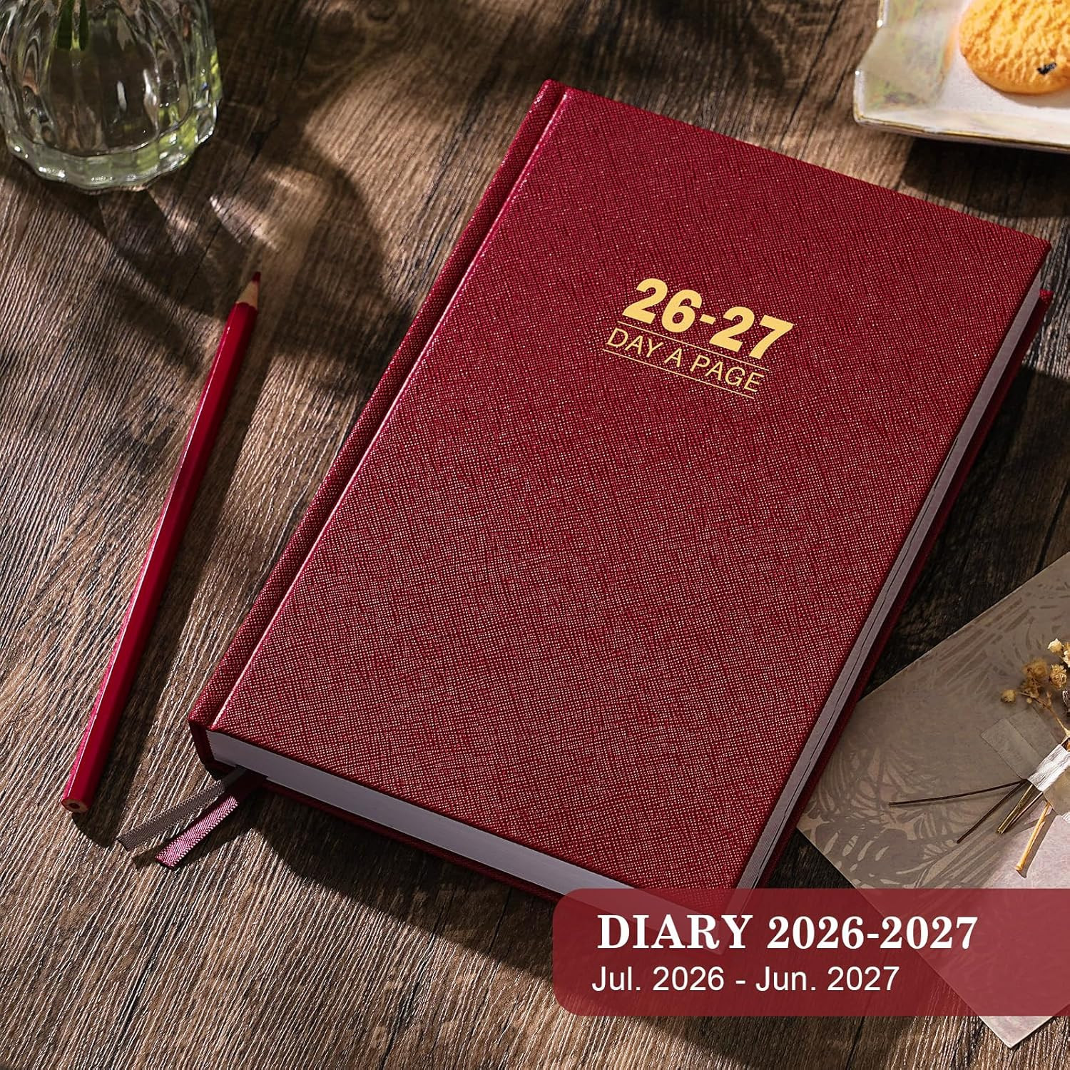 2026-2027 Diary – Diary Full Page Per Day, Daily Planner 2026-2027, Jul. 2026 –