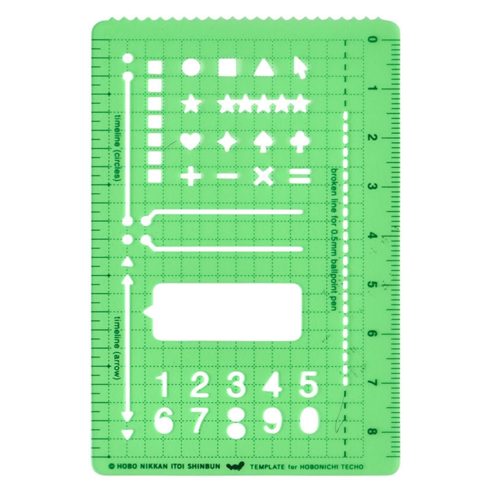 Hobonichi Template Stencil Basic Number Symbol Acrylic Compact Size Japan Import