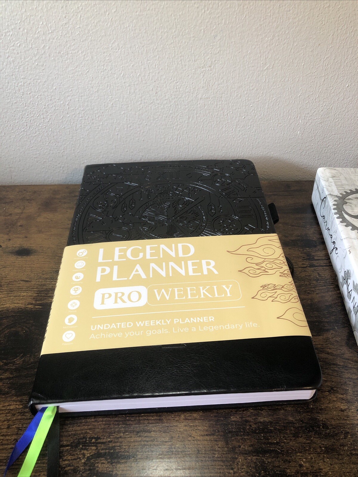 Legend Planner Pro Weekly Daily Organizer Book Journal (Black /12 Month)