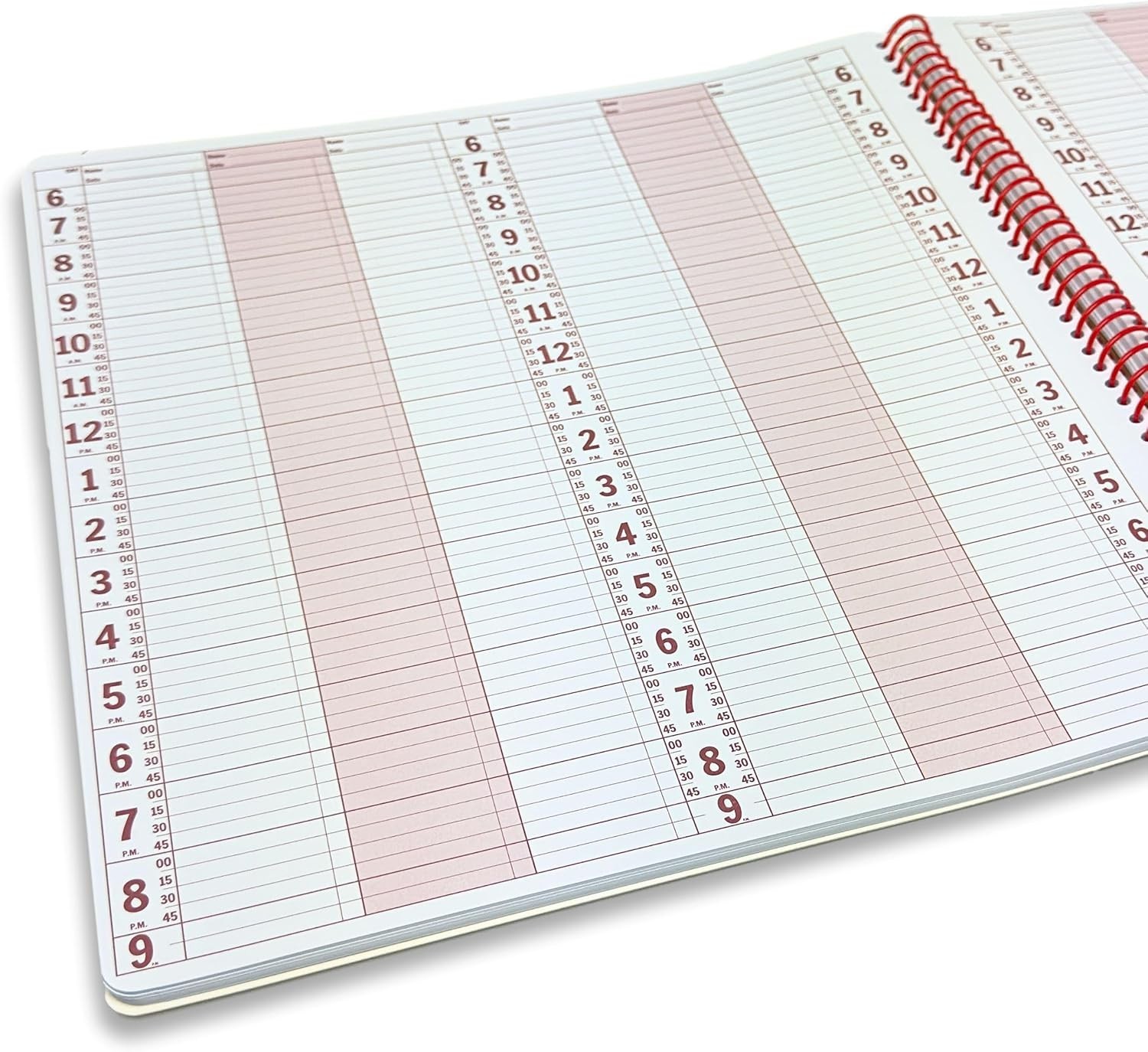 “Large Undated Appointment Book 12.75″ x 13.5″ – 6 Column Daily Planner”
