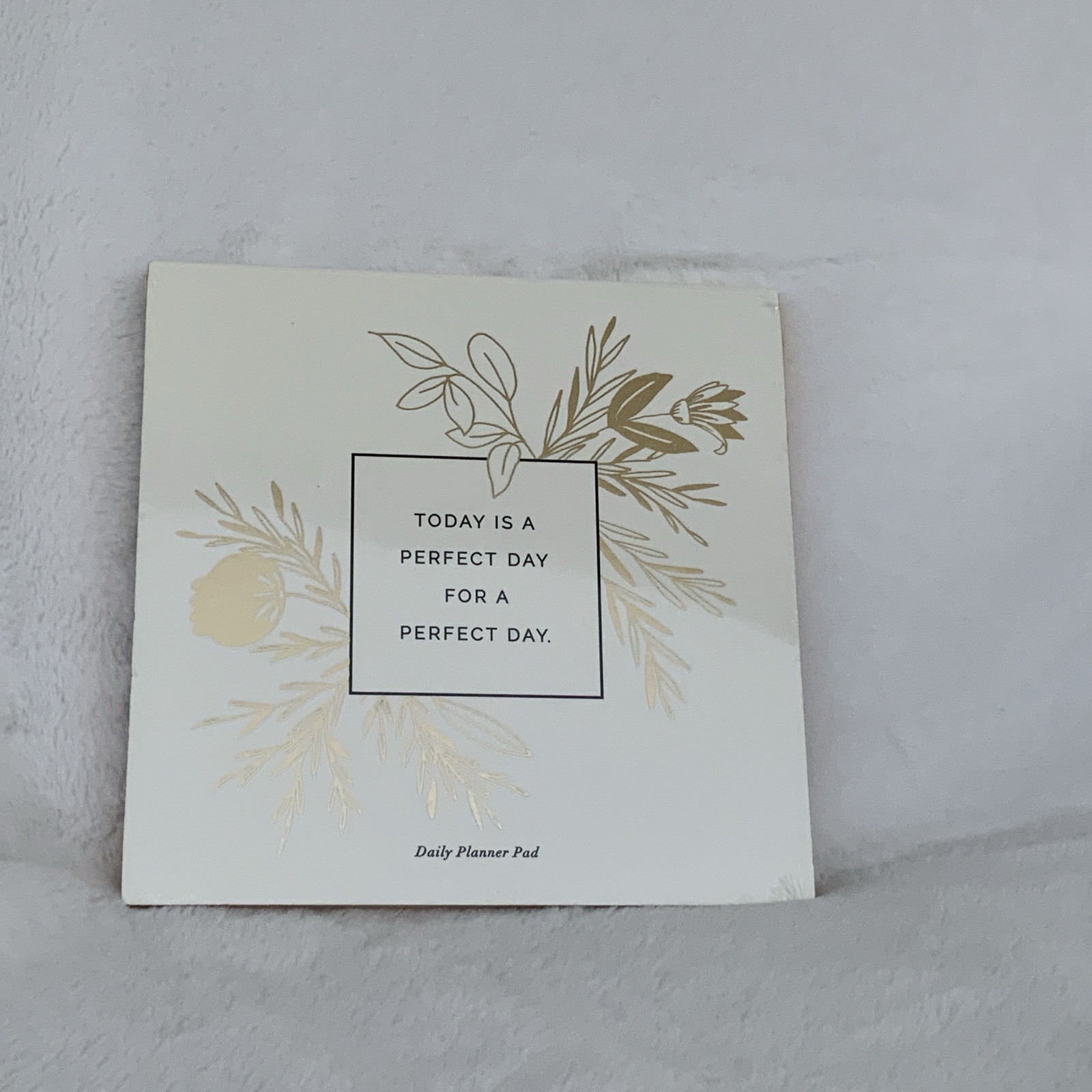 Daily Square 7”x7” Square Planner Pad Gold And Beige