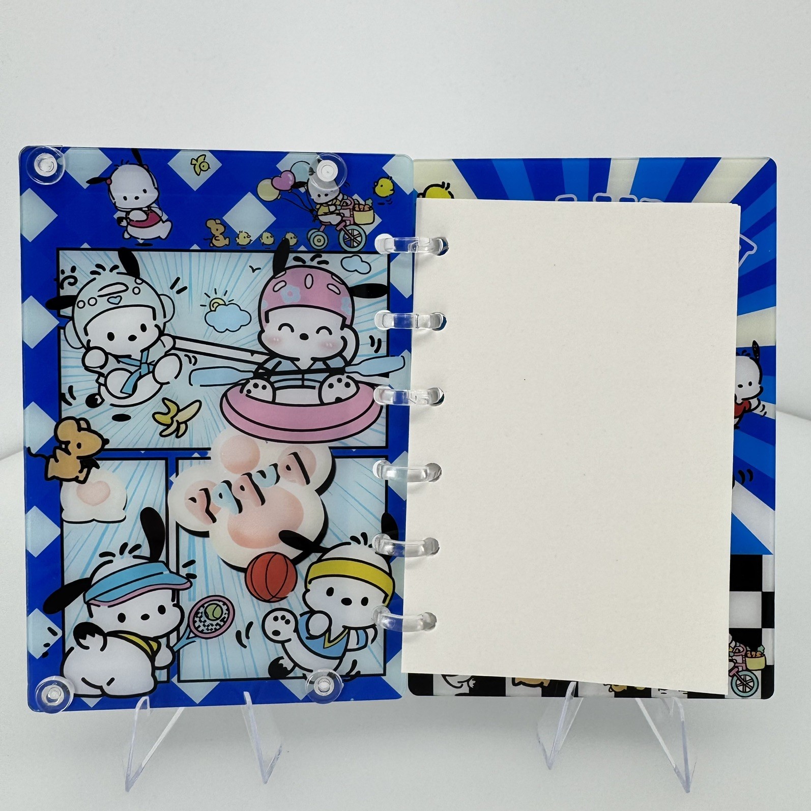 New Pochacco Acrylic Shaker Mini Notebook (A7 size- Small)
