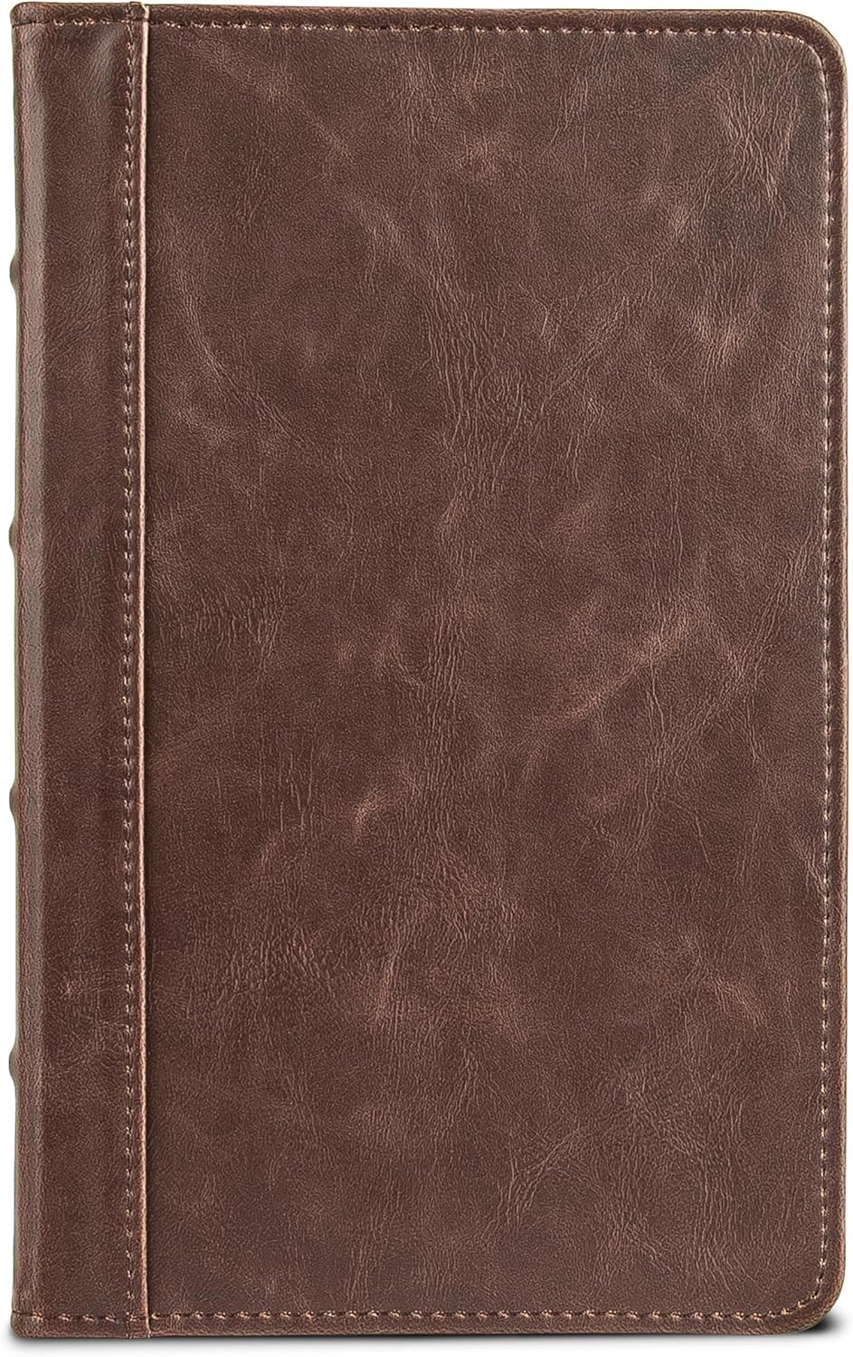 Sophisticated Vintage Faux Leather Zipper Portfolio – 5 x 8 Business Padfolio