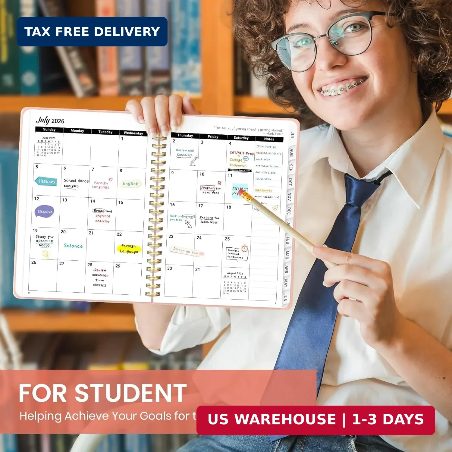 Planner 2026-2027 for Women & Men, Academic Monthly and Weekly Calendar Planner,