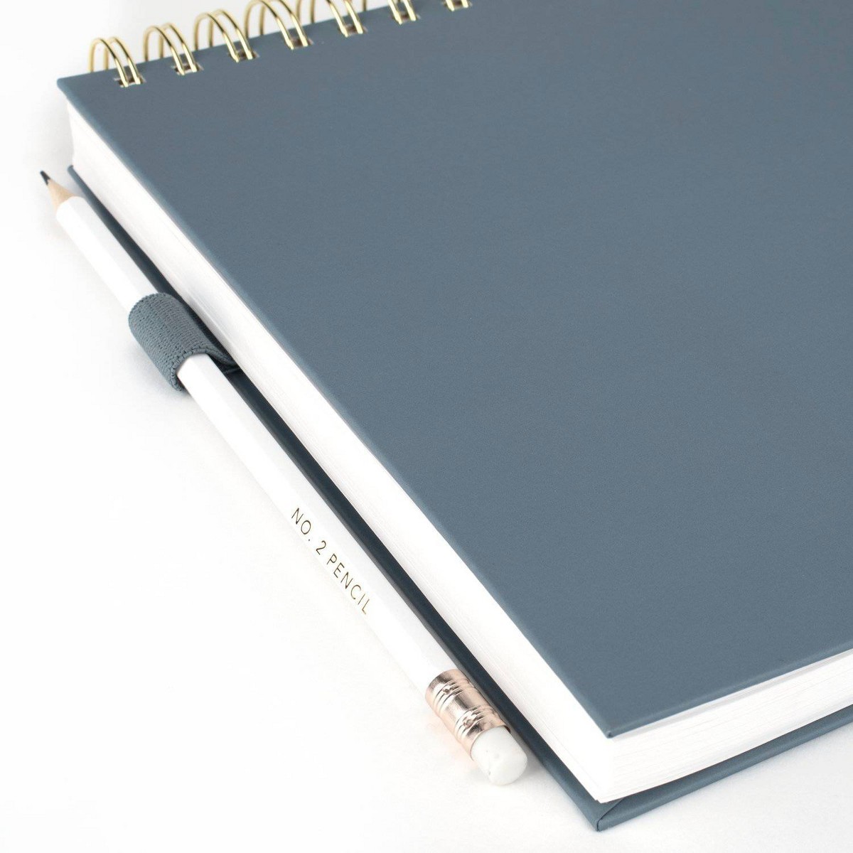Sugar Paper Essentials 8″x10″ Blank Notebook with Pencil Deep Blue 100 Pages