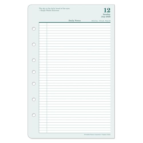 Original Ring-Bound Planner Refill – Two Page Per Day, Classic, Jul 2026 – Jun 2