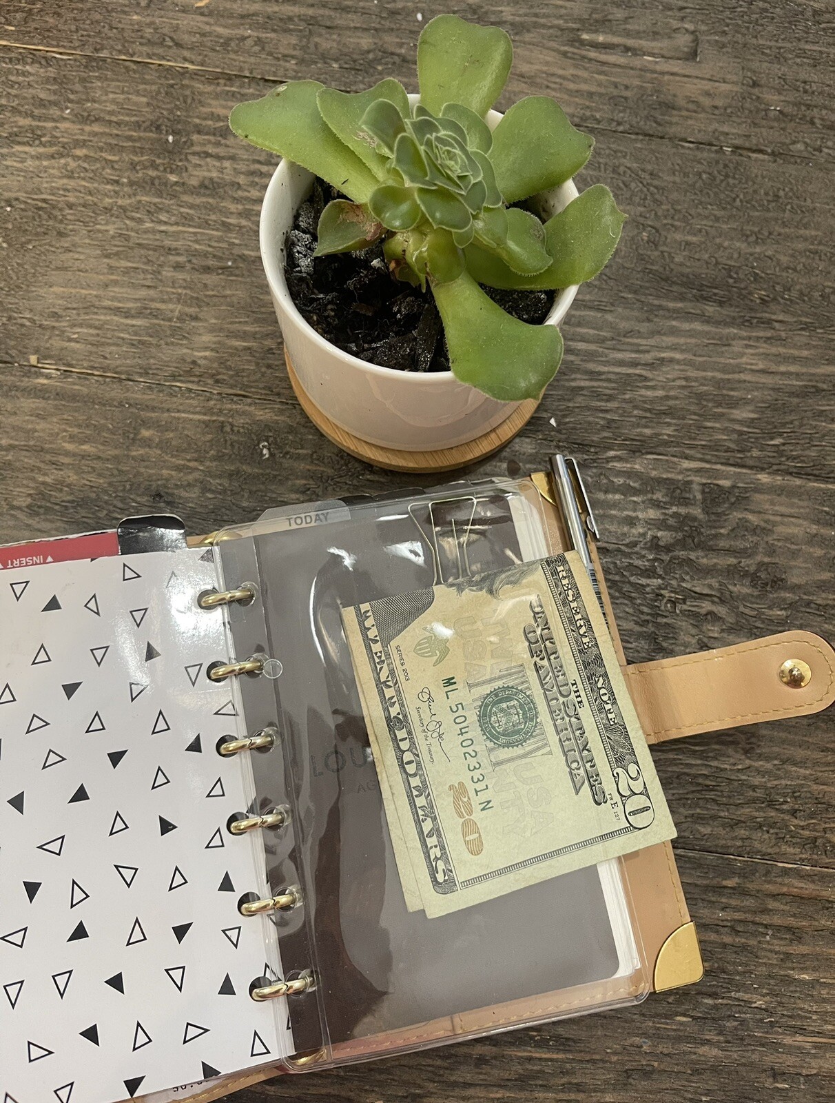 PVC envelope credit card holder “side open” fits for Agenda PM Size