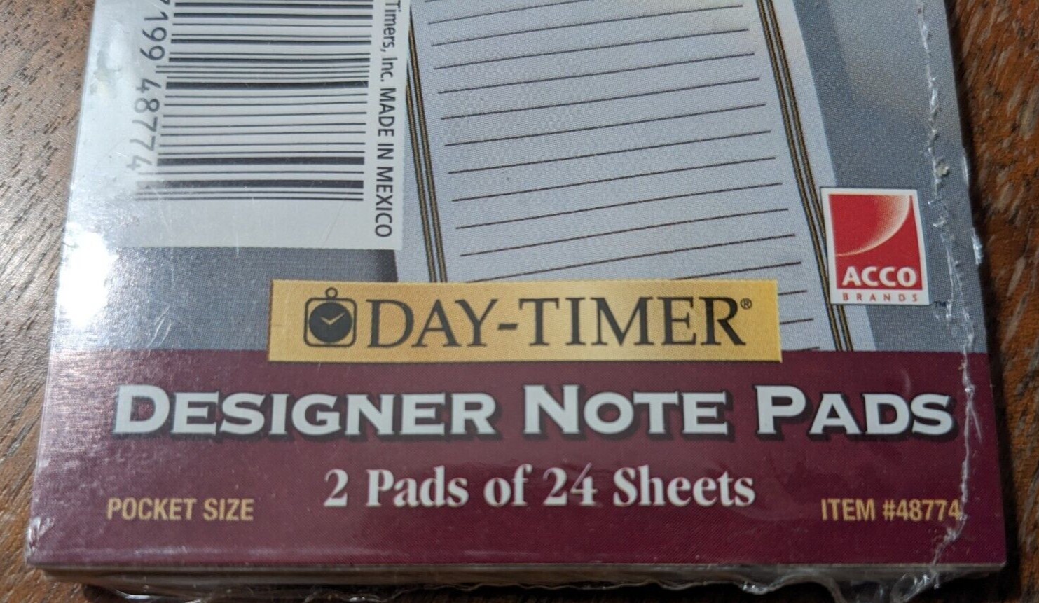 Vintage 1998 ACCO Day-Timer Pocket Sized Designer Note Pads 3×6 2 Pads 24 Sheets