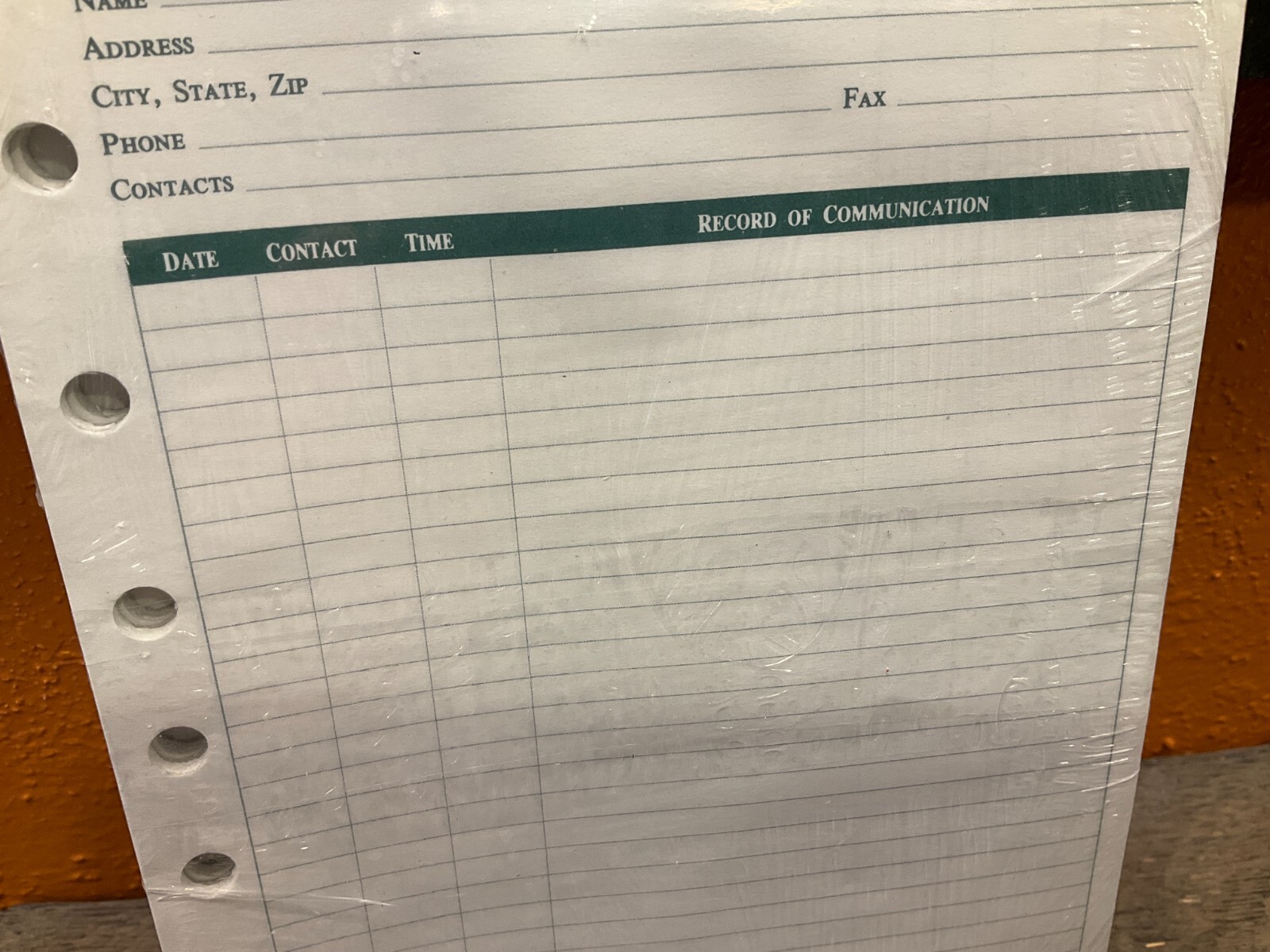 1994 DAY-TIMER 5.5″ x 8.5″ Contact Pages Refill Sheets 87226 7 Rings 2 Pads