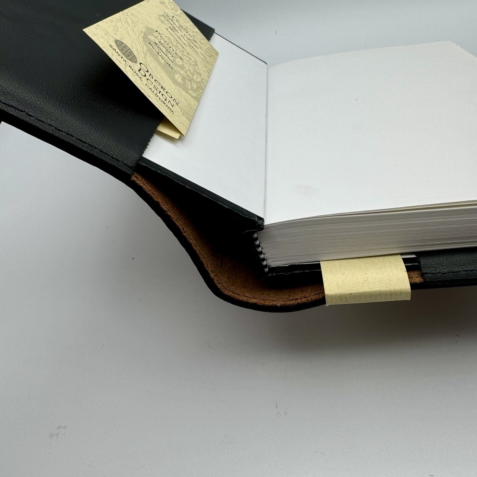 Oberon Design Genuine Leather Refillable Journal Cover w/ Hardbound Blank Insert