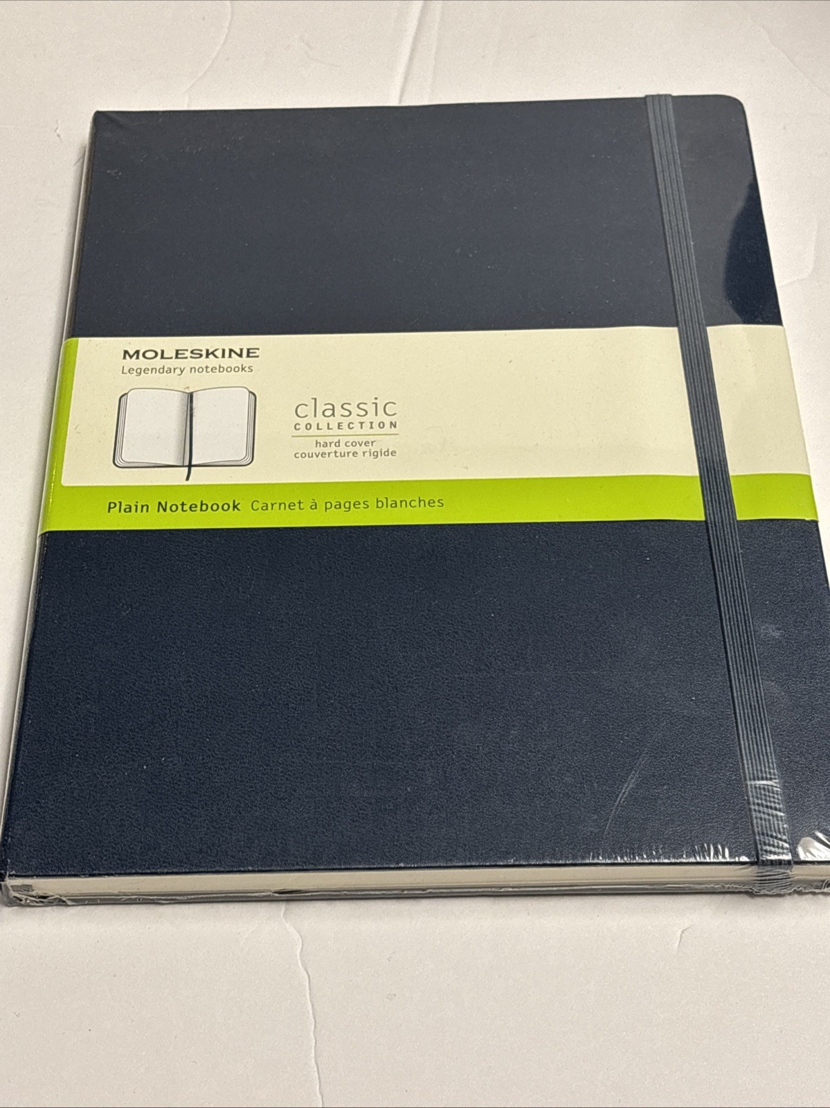 MOLESKINE CLASSIC PLAIN NOTEBOOK, EXTRA LARGE, NAVY BLUE HARD COVER 192 Pages