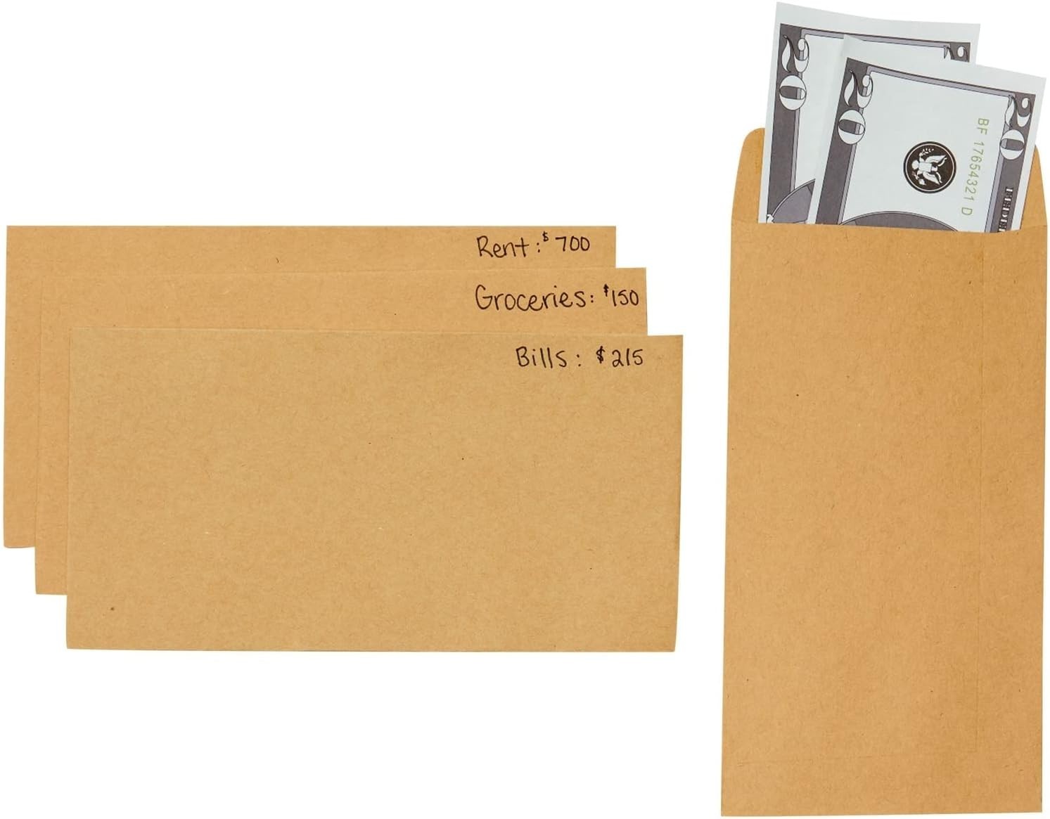 Compact Money Gift Envelopes – 100 Pack Brown 3.5 x 6.5 in for All Occasions