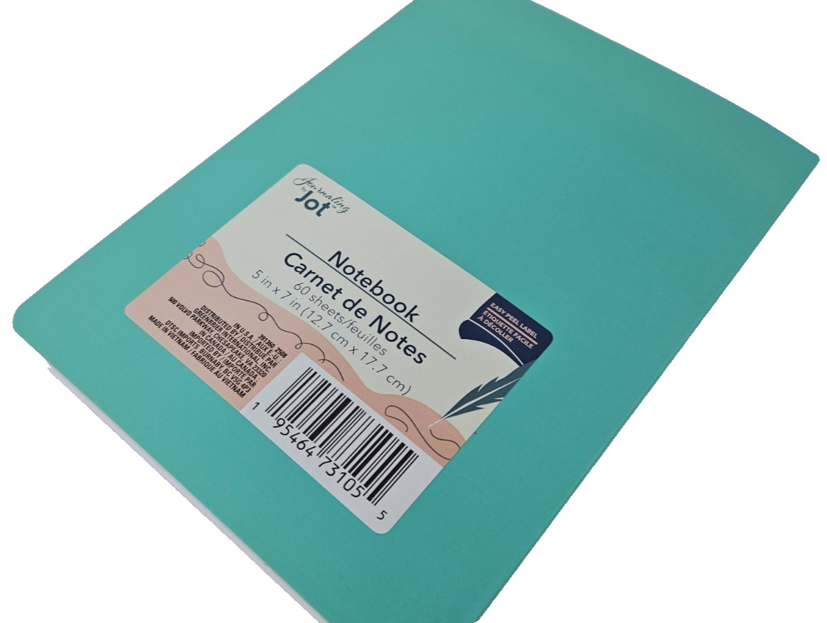 Butterfly Notebook 5 in x 7 in – 60 Lined Sheets Jot Brand Colorful Floral Cover
